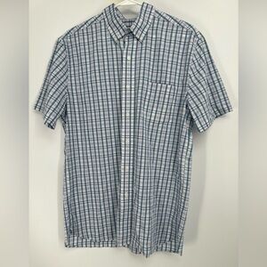 Duck Head Men’s Sz M Plaid Short Sleeve Shirt In Blue Purple NWOT